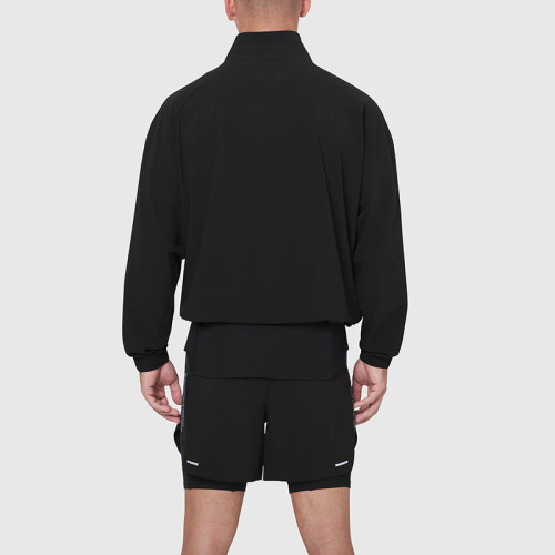 Private Label Men's Quarter-Zip Windbreaker | Wholesale Lightweight Athletic Pullover Jacket Supplier