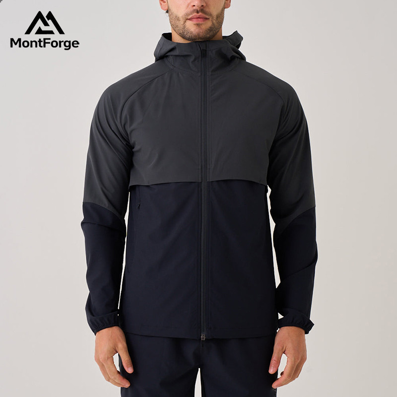 &nbsp;Men's Color-Block Running Windbreaker