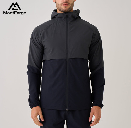 Men's Two-Tone Raglan Sleeve Athletic Hooded Jacket | Wholesale Custom Performance Activewear Supplier