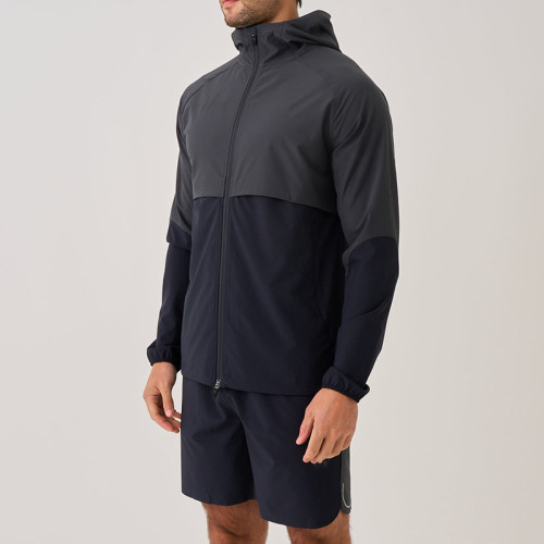 Men's Two-Tone Raglan Sleeve Athletic Hooded Jacket | Wholesale Custom Performance Activewear Supplier