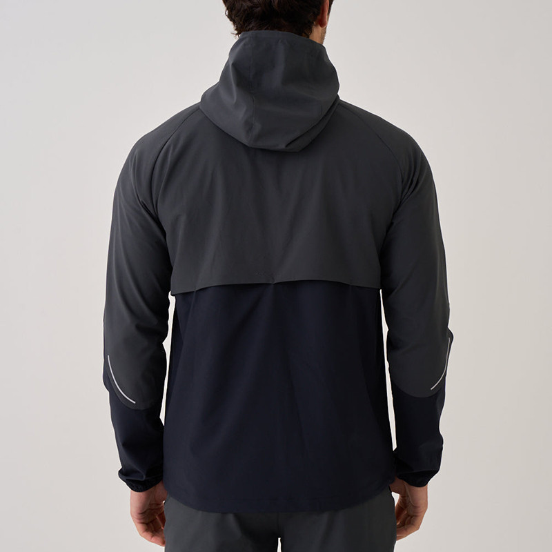 Men's Two-Tone Athletic Hooded Jacket