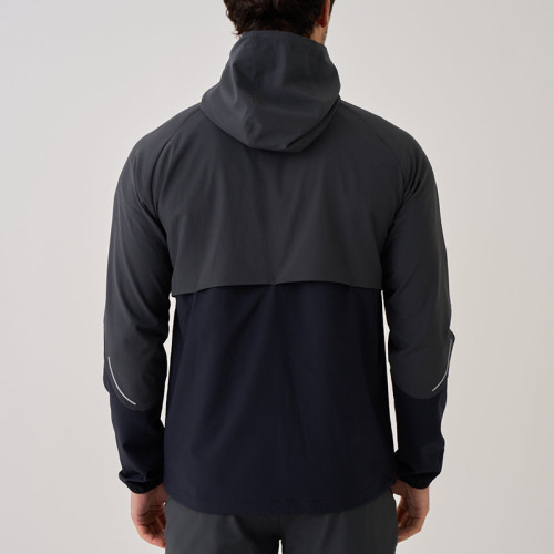 Men's Two-Tone Raglan Sleeve Athletic Hooded Jacket | Wholesale Custom Performance Activewear Supplier