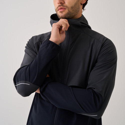Men's Two-Tone Raglan Sleeve Athletic Hooded Jacket | Wholesale Custom Performance Activewear Supplier