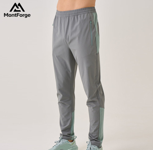 Custom Jogger Sweatpants | Color Mixed Slim Fit Nylon Zipper Pants Manufacturer