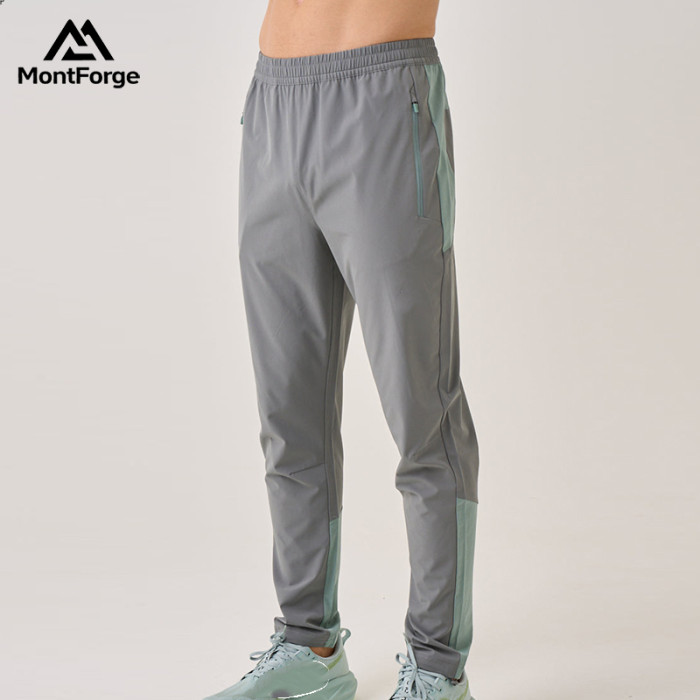 Custom Jogger Sweatpants | Color Mixed Slim Fit Nylon Zipper Pants Manufacturer