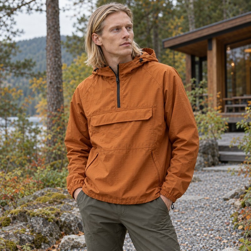 Anorak Jackets: Ripstop, Half-Zip and Utility Detail