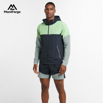 Custom Men's reflective windbreaker set Straight-leg pants Streetwear loose-fit sportswear set