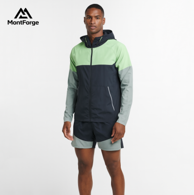 Custom Men's reflective windbreaker set Straight-leg pants Streetwear loose-fit sportswear set