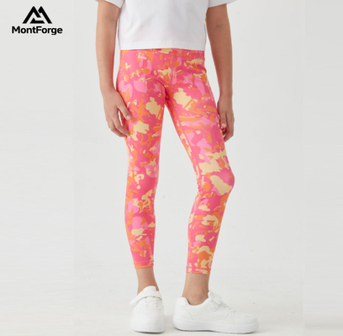 Custom Girls Legging Colorful Sublimation Print Reflective logo