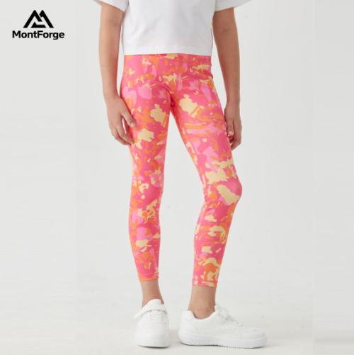 Custom Girls Legging Colorful Sublimation Print Reflective logo