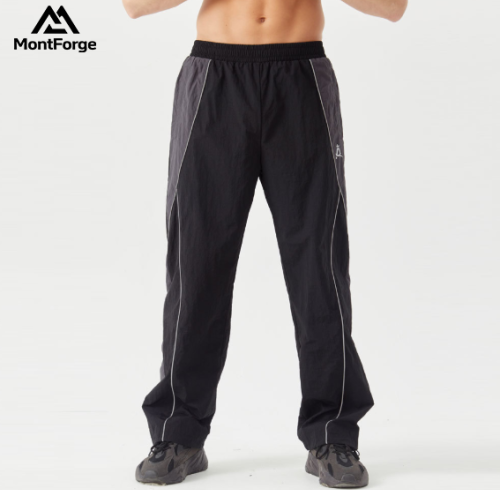 Custom Straight-leg athletic trousers | reflective drawstring tear-resistant nylon