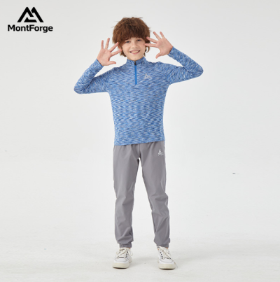 Custom Boys' 1/4 Zip T-Shirt | Reflective Logo Top Quick-Drying Breathable Fabric