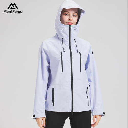 Custom Women's Outdoor Hard Shell Windproof Jacket Hooded Rain Jacket
