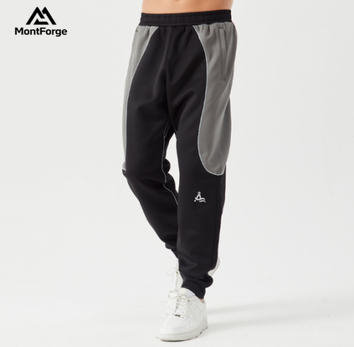 Custom Reflective Logo Two Colour Knit Fabric Men's Casual | Jogging Fitness Training Pants