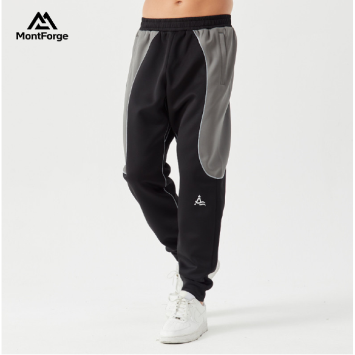 Custom Reflective Logo Two Colour Knit Fabric Men's Casual | Jogging Fitness Training Pants