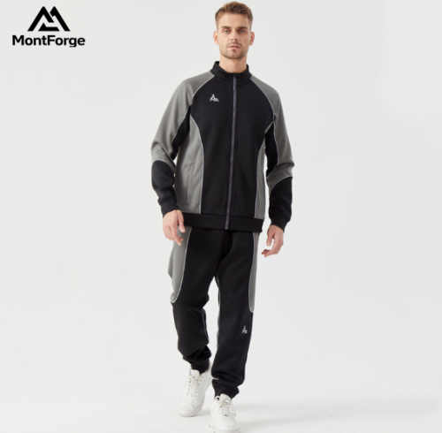 Customised Men's Training Jacket Suit Standing Collar Zip Windbreaker Spliced Fitness Sportswear