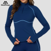 China Sportswear Yoga Manufacturer | Custom Women's Quarter Zips  Comfortable Breathable Gym Long Sleeves