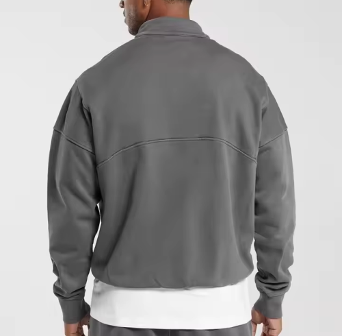 Custom Brand Pullover Hoodie manufacturer | Men's Zip Collar hoodies wholesale bulk Supplier
