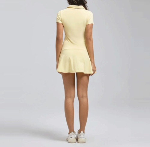 Women Polyester Spandex Tennis Dress Supplier   | Tennis Dress with Shorts factory