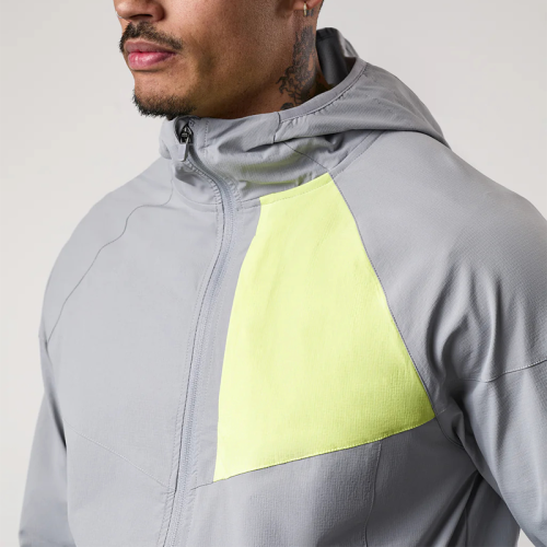 Sports Men Jacket Factory | Custom Contrast panel Relaxed Fit Full Zip Men's Jacket