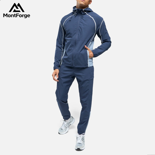 Navy Reflective Windbreaker Manufacturer | Custom Quick-Dry Outdoor Training Jacket for Men