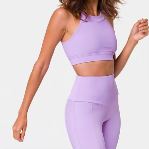 Activewear Yoga Pants Manufacturer | Women Ribbed Leggings High Waist Stretch Gym Yoga Pants