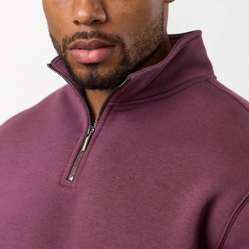 Custom Logo Wholesale Pullover Supplier | Men's Casual Quarter-Zip Sweatshirt