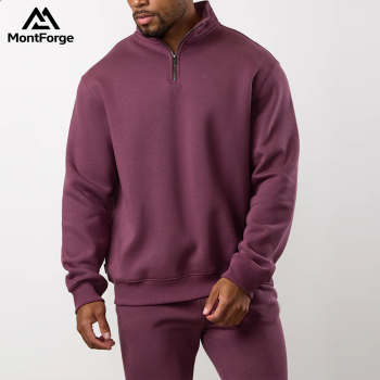 Custom Logo Wholesale Pullover Supplier | Men's Casual Quarter-Zip Sweatshirt