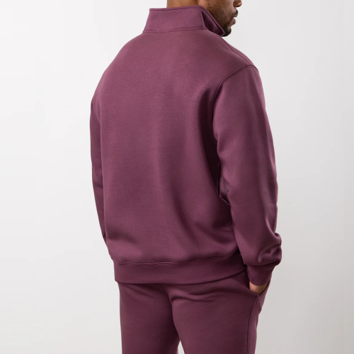 Custom Logo Wholesale Pullover Supplier | Men's Casual Quarter-Zip Sweatshirt