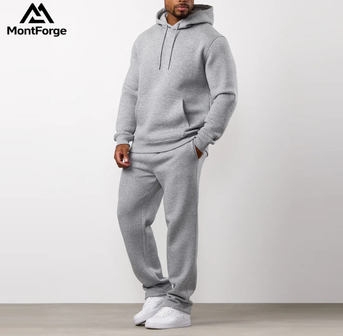 Wholesale Men's Relaxed Fit Grey Marl Hoodie Factory | Soft Breathable Cotton Blend Gym Sweatshirt