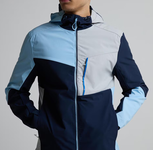 Wholesale Custom Color-Block Softshell Jackets | Outdoor Men's Panel Jacket Supplier