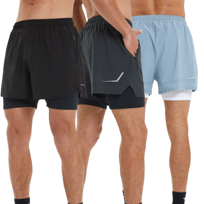 Men Fitness 2 In 1 Shorts Manufacturer | Training Shorts Supplier China