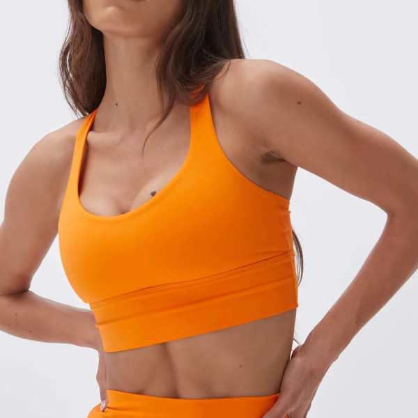 Custom Lightweight Cross Back Sports Bra – Breathable Skinny Strap Gym Bra for Women