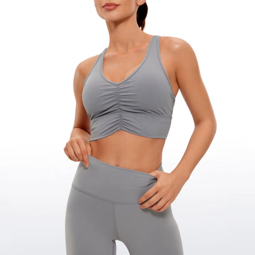 Wholesale Stunning Scrunch Racerback Sports Bra – Special Training Fitness & Yoga Bra For Women