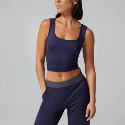 Wholesale Scoop Neck Yoga Tank Top – Breathable Soft Sleeveless Workout Shirt for Women