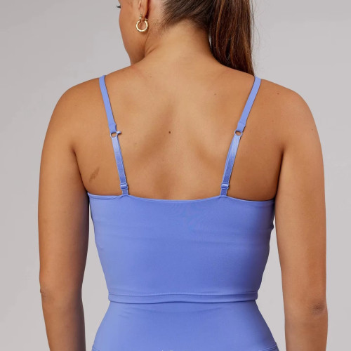 OEM Custom Women's Yoga Tank Top – Quick-Dry Soft Padded Sports Top with Adjustable Straps