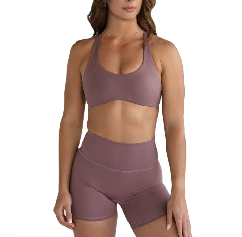 Wholesale Women's 2-Piece Yoga Set – Breathable Lightweight Nylon Spandex Activewear Outfit
