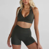 New Arrival 2-Piece V-Shape Women’s Yoga Set – Custom 4-Way Stretch Nylon Spandex Activewear