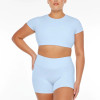 Custom 2-Piece Women ' s  Workout Set– Crop Top & High-Waist Leggings –Breathable Activewear for Gym