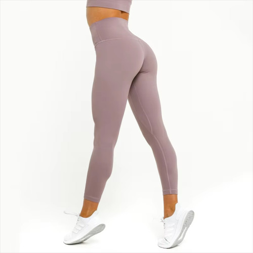 Custom Tummy Control Butt Lift Yoga Leggings – Solid Color High Waist Fitness Leggings for Women