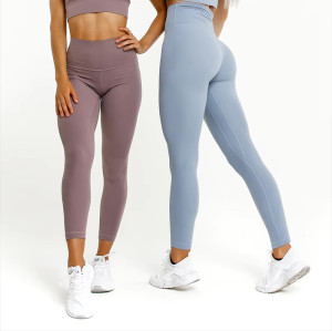 Custom Tummy Control Butt Lift Yoga Leggings – Solid Color High Waist Fitness Leggings for Women