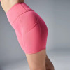 Women’s Pink Yoga Shorts – Stretchy Sustainable Sports Shorts with Zipper & Side Pockets