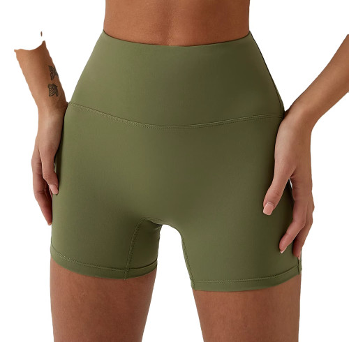 Custom Hip Lifting Yoga Shorts – Soft Stretch Gym Bike Shorts for Women’s Fitness & Training