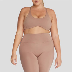 Wholesale Cross Back  Plus Size Sports Bra – Thin Strap High Impact  Workout Top for Women