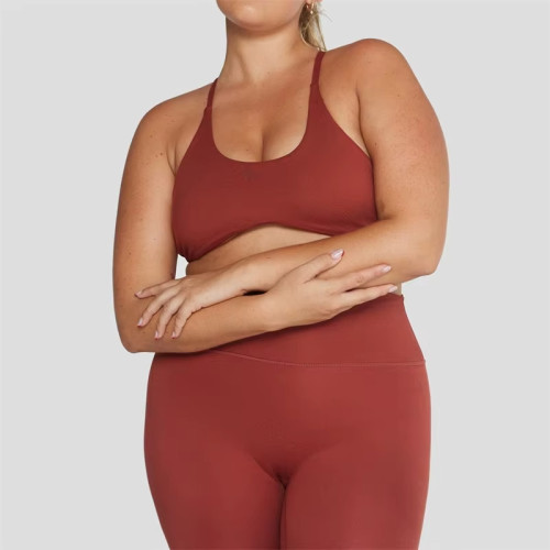 Wholesale Cross Back  Plus Size Sports Bra – Thin Strap High Impact  Workout Top for Women