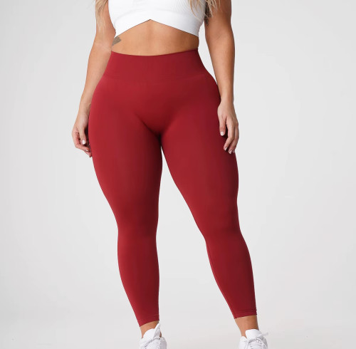 Plus Size Scrunch Butt Yoga Leggings – Seamless High Waist Push-Up Tights for Women’s Gym & Fitness