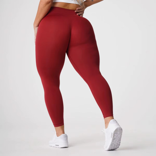 Plus Size Scrunch Butt Yoga Leggings – Seamless High Waist Push-Up Tights for Women’s Gym & Fitness