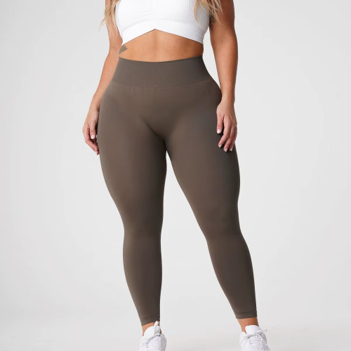 Plus Size Scrunch Butt Yoga Leggings – Seamless High Waist Push-Up Tights for Women’s Gym & Fitness