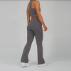 Custom Women’s Plus Size Yoga Set – Gym Activewear Crop Bra & High-Waist Flare Pants