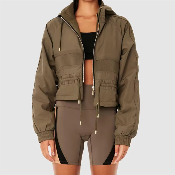 Custom Insulated Puffer Women's Yoga Jacket – Warm Winter Gym Jacket  with Logo